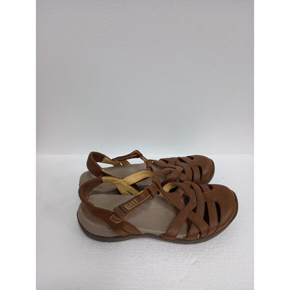 Baretraps Womens Florrie Sandals Size 7.5M Brown Leather Comfort Flat Closed Toe - Picture 7 of 11